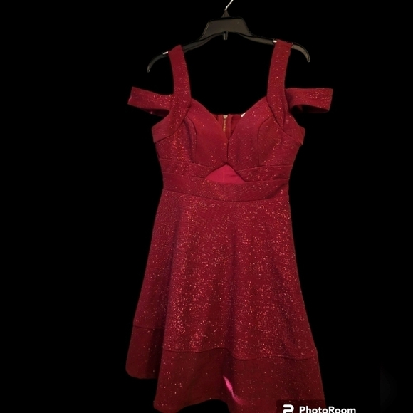 Honey and Rosie small dark red sparkle party dress - Picture 10 of 16
